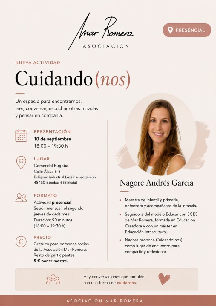 Cartel de la actividad Cuidando(nos)